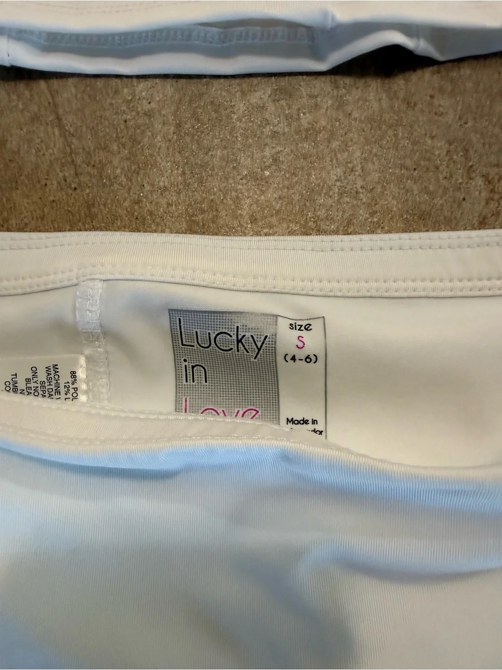 Lucky in Love White Tennis Skirt Set with Blue Trim